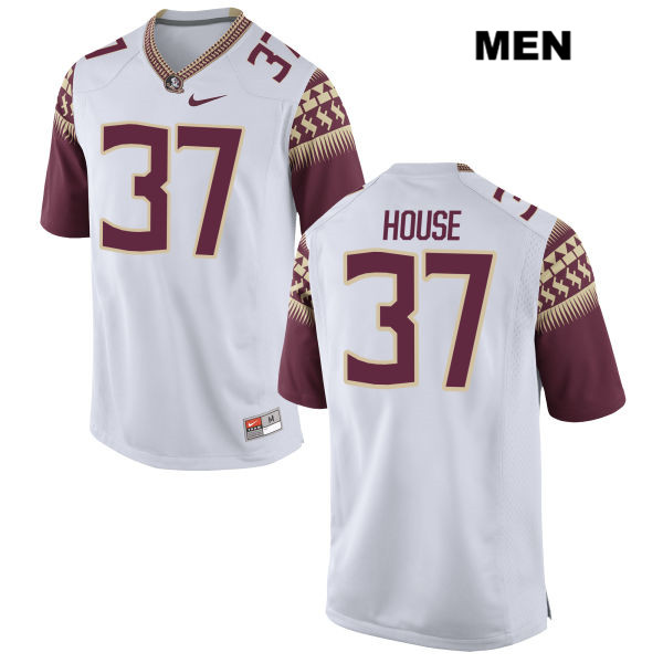 Men's NCAA Nike Florida State Seminoles #37 Kameron House College White Stitched Authentic Football Jersey XIE5069GY